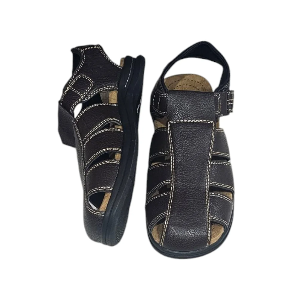 IZOD Men's Thames Fisherman Sandal, Dark Brown NWOT Sz 11m